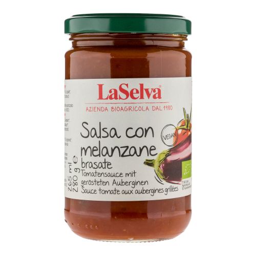 Organic tomato sauce with eggplant 280g - value pack of 6 from La Selva