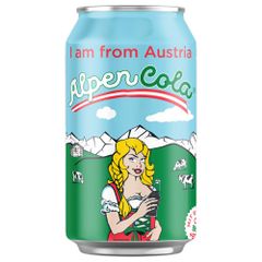 Alpencola 330ml - Cola basierter Softdrink mit Alpenquellwasser - Wiesenkräutern und Vitaminen in der Dose