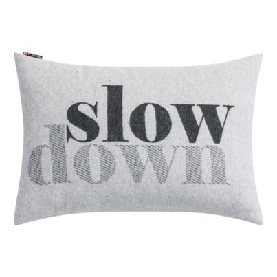 Cushion Cover Slow Down Color Grey 40x60cm by David Fussenegger