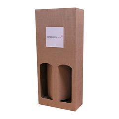 Wein Tragekarton Naturwelle für 2Flaschen 1Stück von Öwi