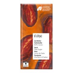 Bio Zartbitter Dattelsüße 80g - 10er Vorteilspack von Vivani