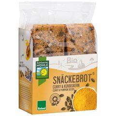 Bio Snäckebrot Curry-Kürbiskern 200g - 8er Vorteilspack von Bohlsener Mühle