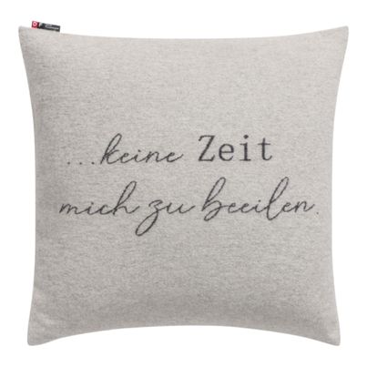 Cushion Cover keine Zeit... Color Grey 50x50cm by David Fussenegger