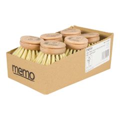 Organic dishwashing brush replacement heads 12 pieces - value pack of 12 from Memo