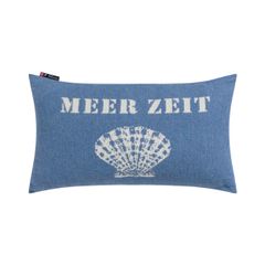 Kissenhülle Meer Zeit 30 x 50 cm - Marine - GRS zertifiziert - von David Fussenegger