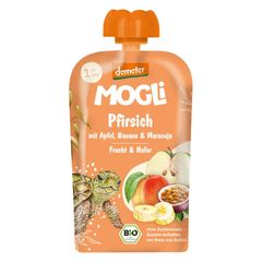 Organic Peach Squeeze Pouch 100g – 10-pack value pack from Mogli
