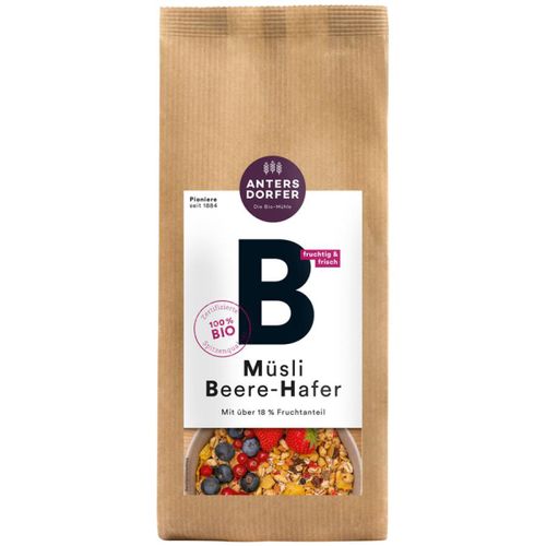 Bio Beere Hafer Müsli 375g - 6er Vorteilspack von Antersdorfer Mühle