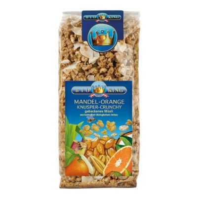 Bio Knusper Crunchy Mandel-Orange 375g - 10er Vorteilspack von Bio King