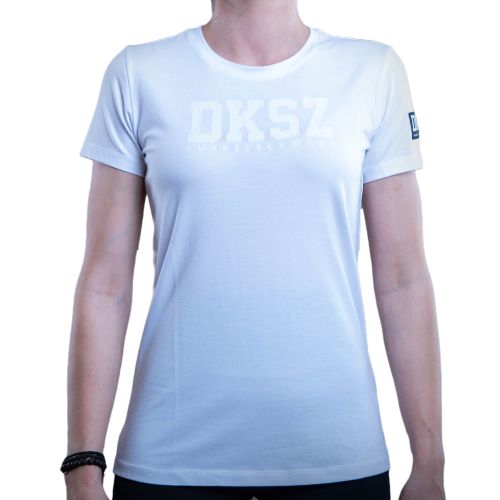 Dunkelschwarz T-Shirt W-1 DKSZ PLA white