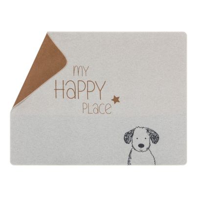 Pet blanket My Happy Place Dog Color Grey 100x140cm by David Fussenegger
