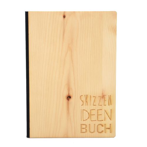 Notizbuch A5 mit Holzcover - Skizzen Ideen Buch