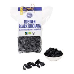 Bio Rosinen Black Bukhara 600g - 6er Vorteilspack von Pakka