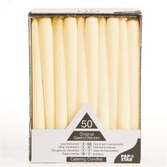 Leuchterkerzen champagner 25cm 50 Stück