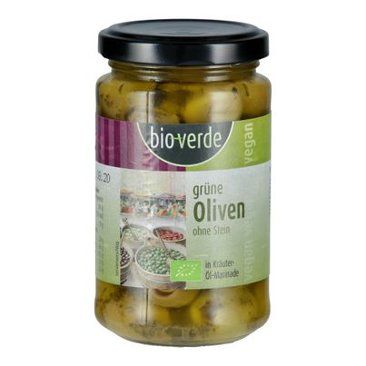 Bio Oliven Grün ohne Stein 200g - 6er Vorteilspack von Bioverde