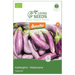 Bio Aubergine Tsaloniki 3.75g Saatgut von Living Seeds
