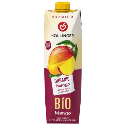 Organic mango fruit juice 1000ml - 35 percent fruit content - free from artificial flavors from Höllinger Juice