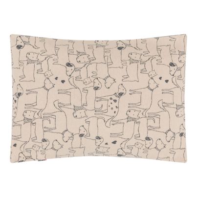 Hundebett Best friends allover Farbe Natur 60x90cm von David Fussenegger