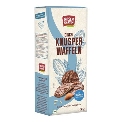 Bio Dinkel Knusperwaffel Vollmilch 100g - 6er Vorteilspack von Rosengarten