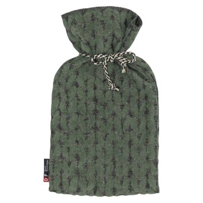 Wärmflasche Strick Farbe Waldgrün 21x38cm von David Fussenegger