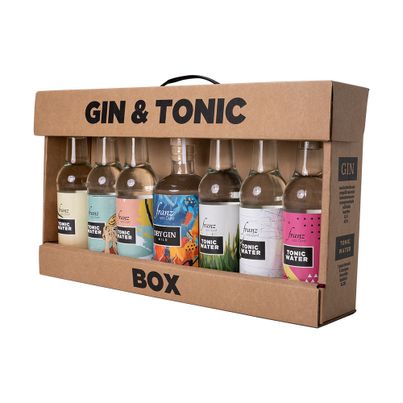 Franz von Durst Wild Dry Gin Tonic Partybox - feinster Gin und 6x Tonic Water als perfektes Geschenkpaket für jede Party