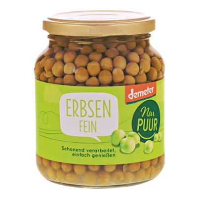Bio Erbsen 350g - 6er Vorteilspack von Nur Puur