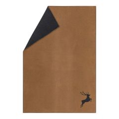 Leichte Kuscheldecke Hirsch Farbe Braun 140x200cm von David Fussenegger