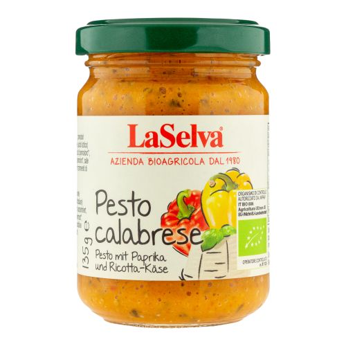 Organic Pesto Calabrese 135g - value pack of 6 from La Selva