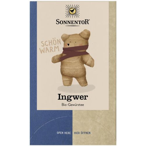 Organic ginger tea. Spiced tea 18 bags - value pack of 6 from Sonnentor