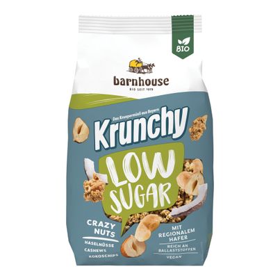 Bio Krunchy Low Sugar Crazy Nuts 375g - 6er Vorteilspack von Barnhouse