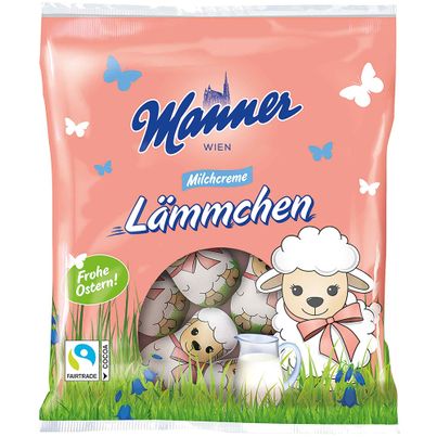 Manner Milchcreme Lämmchen 5 Stk 75g