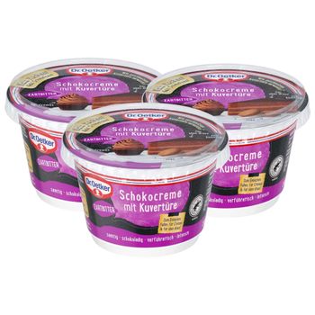 Dr. Oetker Schokocreme mit Kuvertüre Zartbitter 3er Pack