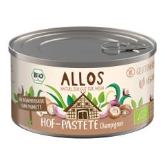 Bio Hof-Pastete mit Champignon 125g - 12er Vorteilspack von Allos