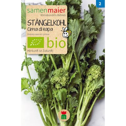 Bio Stängelkohl Cima di rapa - Saatgut für zirka 70 Pflanzen