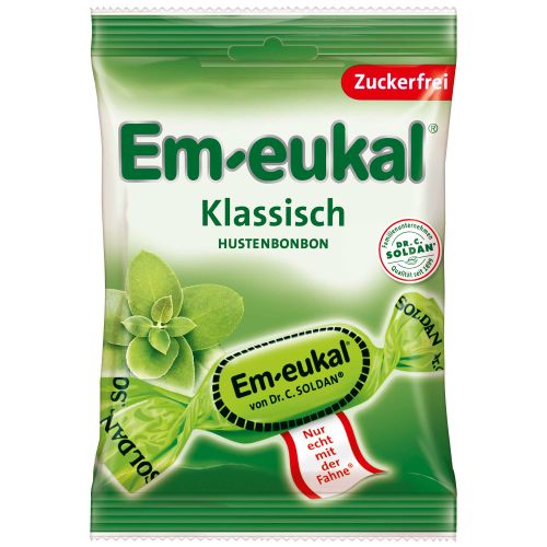 Em-eukal Klassisch Hustenbonbons mit Süßungsmitteln zuckerfrei 75g