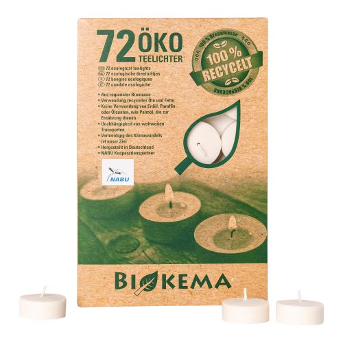 Bio Teelichter ohne Hülle Packung - 20er Vorteilspack von Compostella