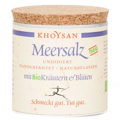 Meersalz mit Bio Kräutern und Blüten Würzdose 200g von Khoysan