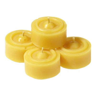 Organic tea lights made of beeswax 10 pieces from Memo