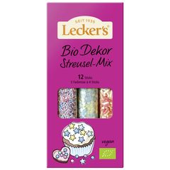 Organic decoration sprinkles mix 120g - 10-pack value pack by Lecker's