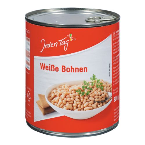 White beans 800g from Jeden Tag