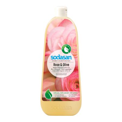 Bio Rose & Olive Seife 1000ml - 6er Vorteilspack von Sodasan
