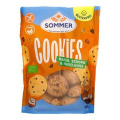 Bio Cookies Hafer Schoko&Haselnuss 125g - 8er Vorteilspack von Sommer