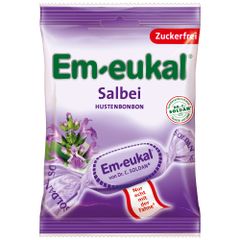 Em-eukal Salbei Hustenbonbons mit Süßungsmitteln und Vitamin C zuckerfrei 75g