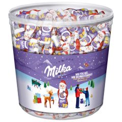 Milka Mini Weihnachtsmänner im Kübel 1500g