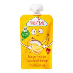 Bio Fruchtpüree Mango Orange Kokosmilch Banane 100g - 8er Vorteilspack von Fruchtbar
