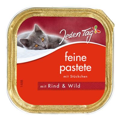 Katze Pastete Rind & Wild 100g von Jeden Tag
