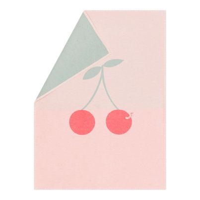Baby Blanket Cherries with Worm Color Rosé 70x90cm by David Fussenegger