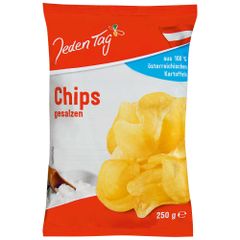 Chips gesalzen 250g von Jeden Tag