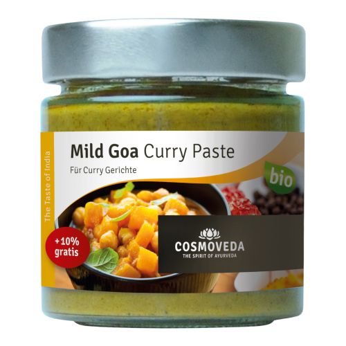 Organic Mild Goa Curry Paste 175g - value pack of 6 from Cosmoveda