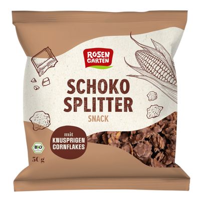 Bio Schoko-Splitter Snack 50g - 10er Vorteilspack von Rosengarten