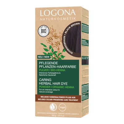 Bio Haarfarbe Schwarzbraun 100g von Logona Naturkosmetik